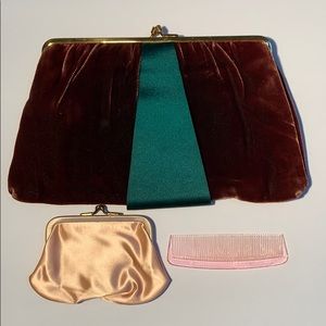 Coblentz bag with change purse and comb Vintage